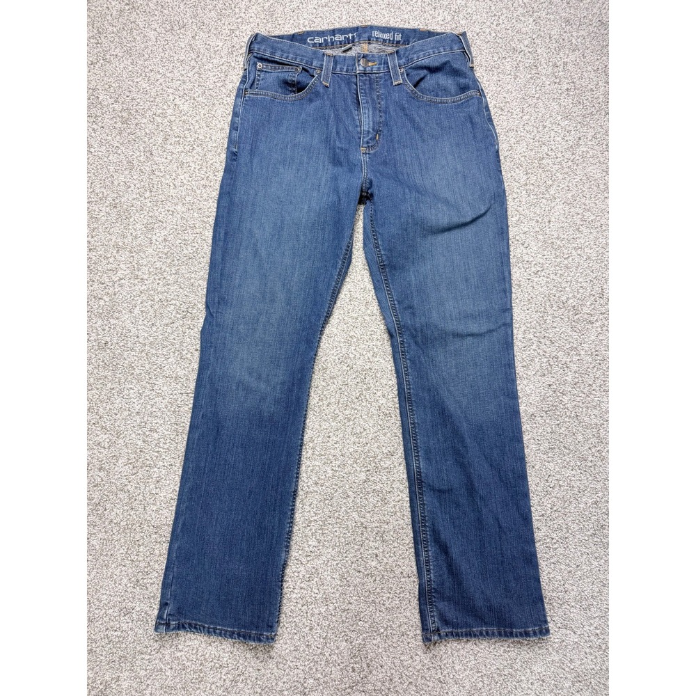 Carhartt Rugged Flex Knit Lined Jeans Men's 32x32 Relaxed Straight Blue